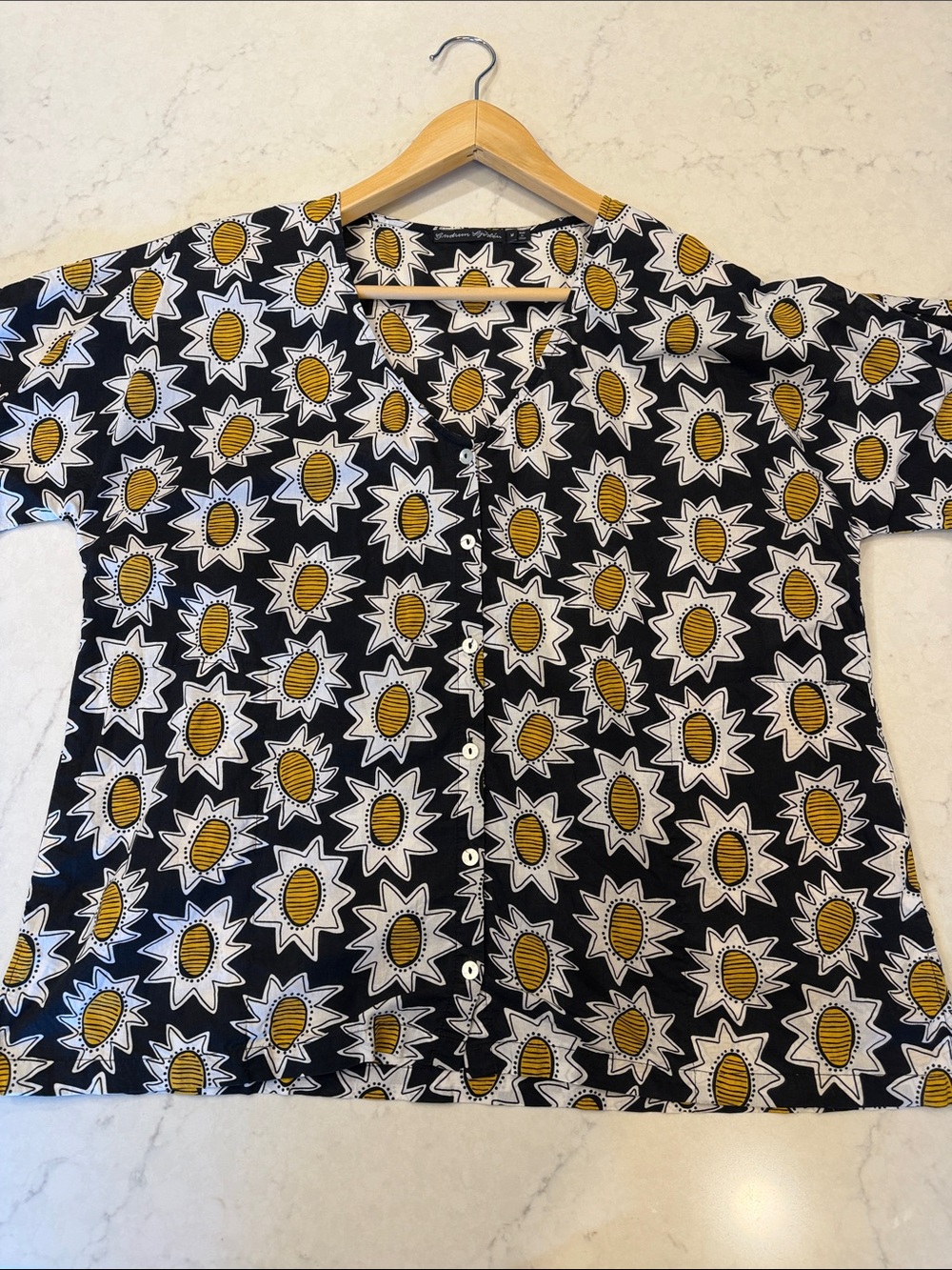 Gudrun Sjoden Organic Cotton Blouse Size Medium